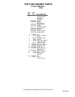 Preview for 2 page of Amana NTW4600VQ1 Parts List