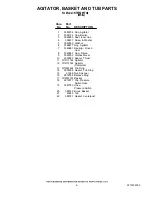 Preview for 6 page of Amana NTW5205TQ0 Parts List