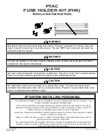 Amana PTAC FUSE HOLDER KIT (FHK) Installation Instructions preview