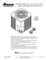 Preview for 1 page of Amana R-410A User'S Information Manual