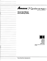 Amana RBG622T Use & Care Manual And Cooking Manual предпросмотр