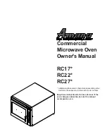 Preview for 1 page of Amana RC17 Series Owner'S Manual