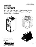 Amana RCA Service Instructions Manual preview