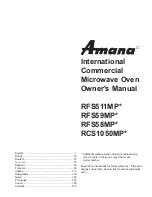 Предварительный просмотр 1 страницы Amana RCS1050MP Series Owner'S Manual