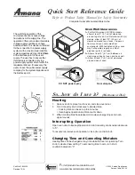 Preview for 1 page of Amana RCS10DA Quick Start & Reference Manual