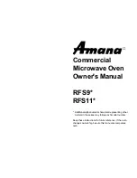 Предварительный просмотр 1 страницы Amana RFS11 Series Owner'S Manual