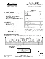 Предварительный просмотр 1 страницы Amana RHE48C2A Specification Sheet