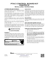 Preview for 1 page of Amana RSKP0012 Installation Instructions Manual