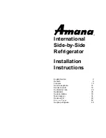 Preview for 1 page of Amana sbde520tw Installation Instructions Manual