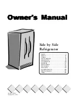 Предварительный просмотр 1 страницы Amana Side By Side Refrigerator Owner'S Manual