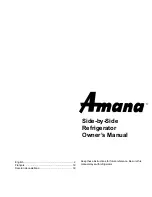 Preview for 1 page of Amana Side-by-Side Refrigerator Owner'S Manual