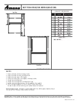 Amana SKUS ABL1922FES Dimensions предпросмотр