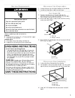 Preview for 3 page of Amana UMTK27 Installation Instructions