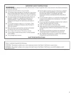 Preview for 3 page of Amana W10773366A Use And Care Manual