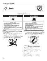 Preview for 10 page of Amana W10773366A Use And Care Manual