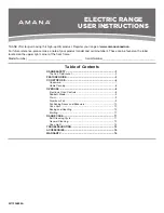 Amana YACR4303MFS5 User Instructions preview