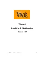 Amanda Vdex-40 Installation & Administration preview