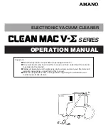 Предварительный просмотр 1 страницы Amano Cleam Mac V-Sigma Operation Manual