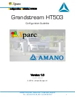 Предварительный просмотр 1 страницы Amano Grandstream HT503 Configuration Manualline