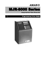 Preview for 1 page of Amano MJR-8000 Series Programming & User Manual