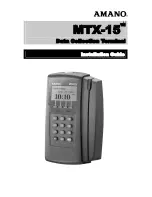 Предварительный просмотр 1 страницы Amano MTX-15 Installation Manual