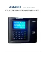 Amano MTX-30P PUSH Installation & Operation Manual предпросмотр