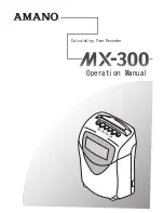 Amano MX-300 Operation Manual preview