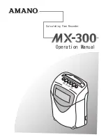 Amano MX-300 Operation Manual предпросмотр