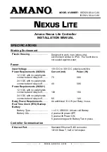 Предварительный просмотр 1 страницы Amano Nexus Lite ISC920-0-0-AC Series Installation Manual