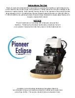 Preview for 3 page of Amano Pioneer Eclipse 450GP Operator'S Manual