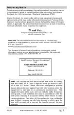 Предварительный просмотр 2 страницы Amano PIX-95 Operation Manual