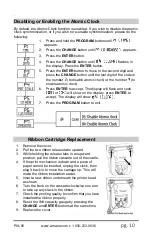 Предварительный просмотр 10 страницы Amano PIX-95 Operation Manual