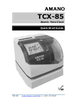 Amano TCX-85 Quick Start Manual preview