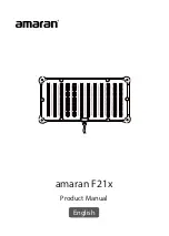 Предварительный просмотр 1 страницы amaran F21x Product Manual