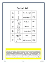 Preview for 3 page of Amart Furniture ASTORIA 74845 Assembly Instruction Manual