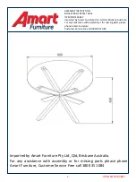 Preview for 1 page of Amart Furniture BOULEVARD 65857 Assembly Instruction Manual