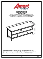 Preview for 1 page of Amart Furniture CABOS 72790 Assembly Instruction