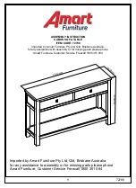 Amart Furniture CABOS SOFA TABLE 72788 Assembly Instruction preview