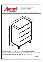 Amart Furniture DALVIN 74029 Assembly Instruction Manual предпросмотр