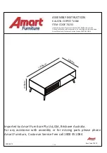 Amart Furniture KALISTA 70233 Assembly Instruction Manual предпросмотр