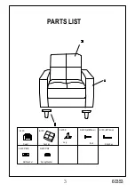 Preview for 3 page of Amart Furniture KELLER 60353 Assembly Instruction Manual