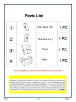 Предварительный просмотр 3 страницы Amart Furniture KIPTON 69463 Assembly Instruction Manual