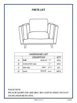 Preview for 3 page of Amart Furniture LORAS 64710 Assembly Instruction