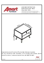 Preview for 1 page of Amart Furniture MORGANA 72879 Assembly Instruction Manual