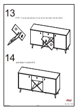 Предварительный просмотр 14 страницы Amart Furniture MORGANA 72882 Assembly Instruction Manual