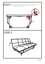 Preview for 4 page of Amart Furniture PERCY Click Clack 72142 Assembly Instruction Manual