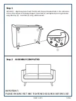 Предварительный просмотр 4 страницы Amart Furniture PHOEBE 57672 Assembly Instruction