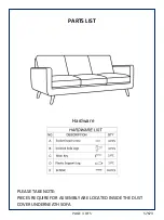 Предварительный просмотр 3 страницы Amart Furniture PHOEBE 57673 Assembly Instruction