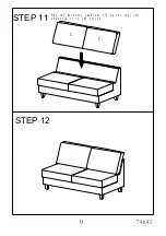 Предварительный просмотр 9 страницы Amart Furniture TABITHA 74643 Assembly Instruction Manual