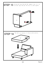 Предварительный просмотр 10 страницы Amart Furniture TABITHA 74643 Assembly Instruction Manual